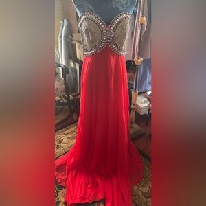 Madison James Size 10 Women’s Strapless Evening Prom Gown Dress Sparkly!